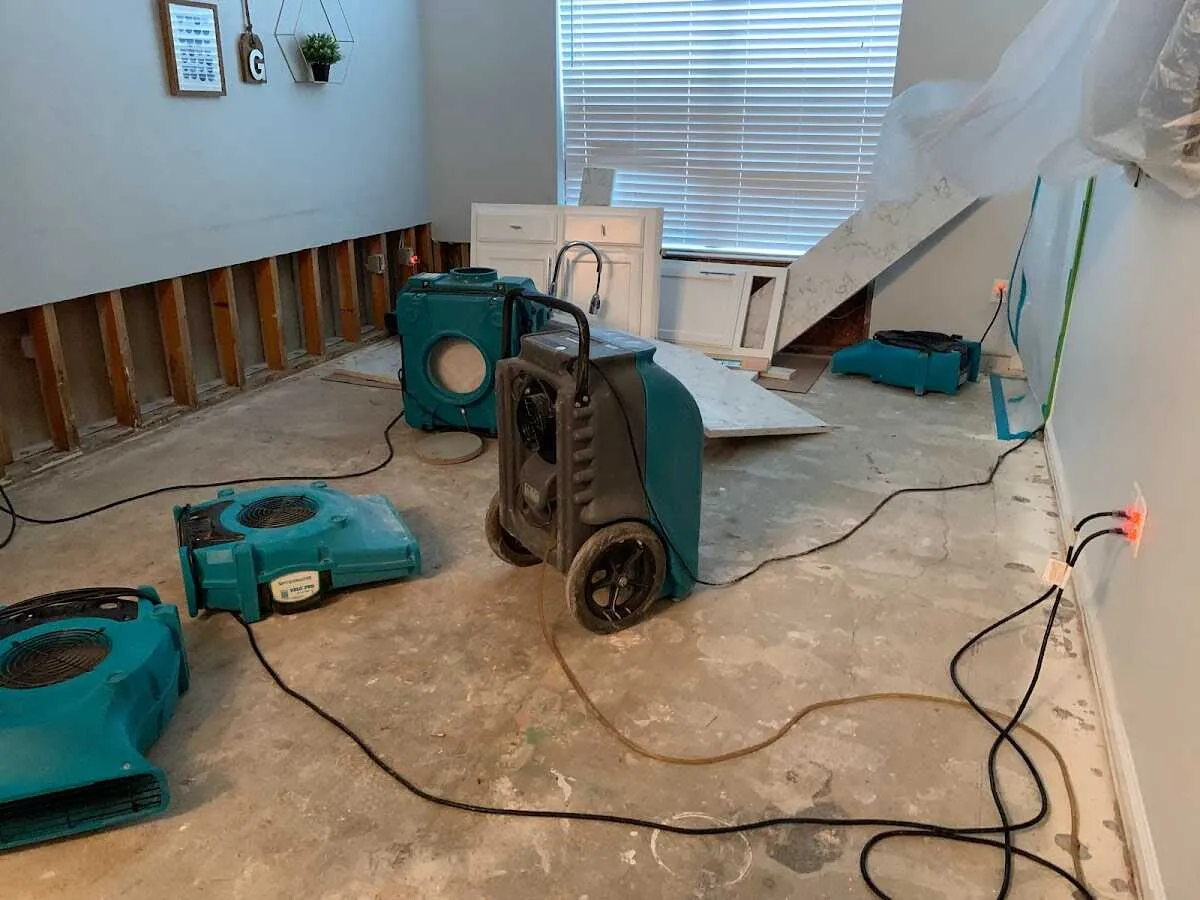 Dehumidifier in flood-cut room for Water Extraction & Removal in Medway